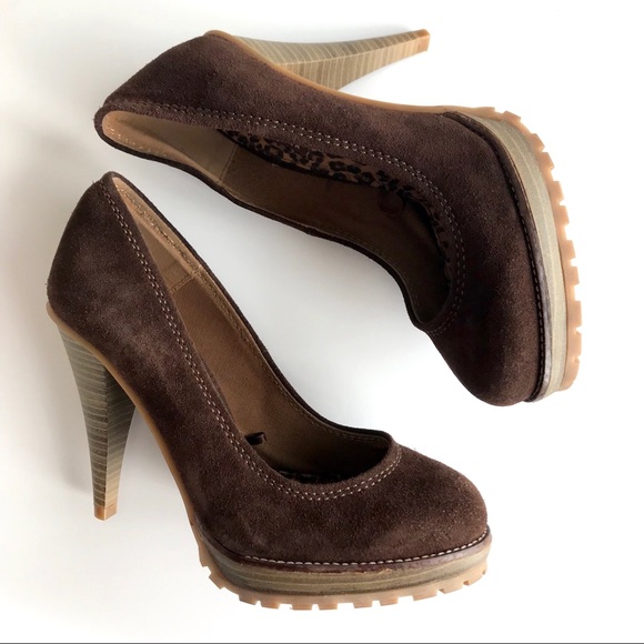 Zara Shoes - Elegant Brown Suede Women's Heels